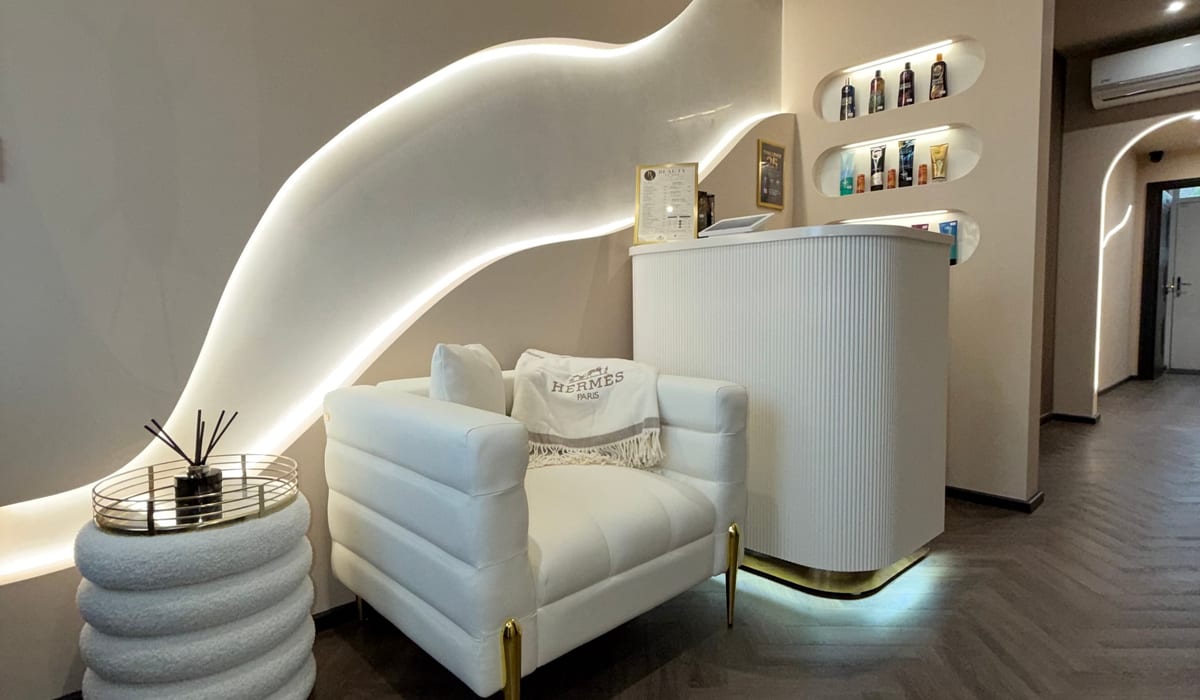 Close-up of luxury pedicure chair